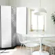 Rumsavdelare Skärmvägg Arkiio Room Divider White Waves I 135x172 cm