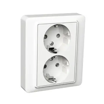 Vägguttag Schneider Electric Exxact Basic 2-vägs