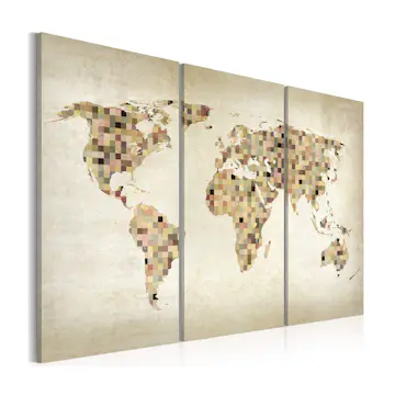 Tavla Arkiio Beige Nyanser Av Världen Triptych