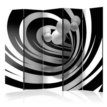 Rumsavdelare Skärmvägg Arkiio Twisted In Black and White II 225x172 cm