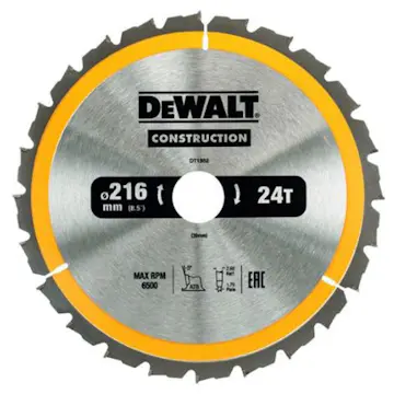 Cirkelsågklinga DeWalt DT1952 216X30 mm 24T