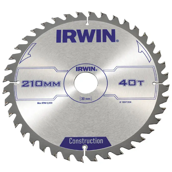 Sågklinga Irwin 210x30/20/16mm 40t 2,5mm