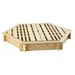 Sandlåda Jabo Sexkantig med Sittbräda & Lock Trä