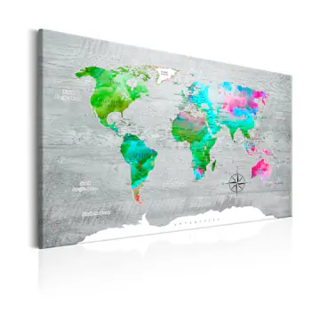 Tavla Arkiio World Map Green Paradise