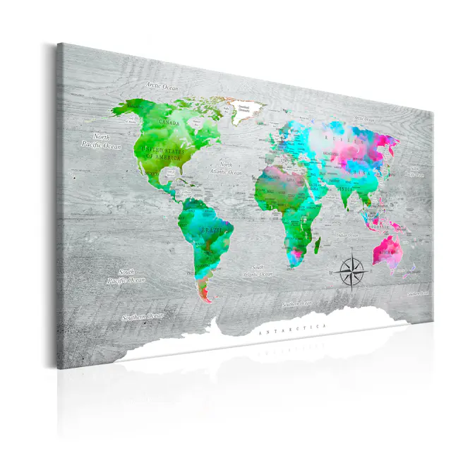 Tavla Arkiio World Map Green Paradise