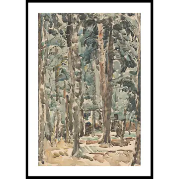 Poster Gallerix Bosgezicht By Wilhelmus Johannes Steenhoff