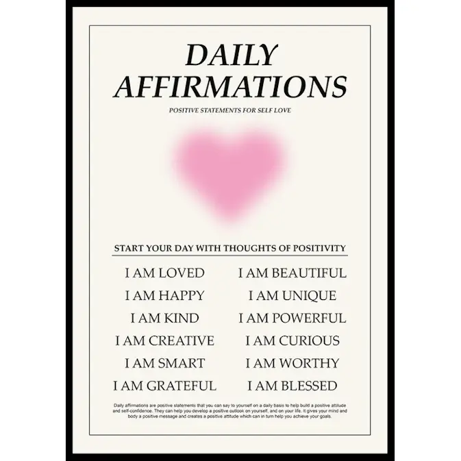 Poster Gallerix Daily Affirmations