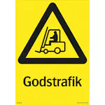 Skylt Systemtext Godstrafik 210x297 mm Plast