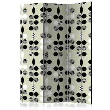 Rumsavdelare Skärmvägg Arkiio Black And White Dots 135x172 cm