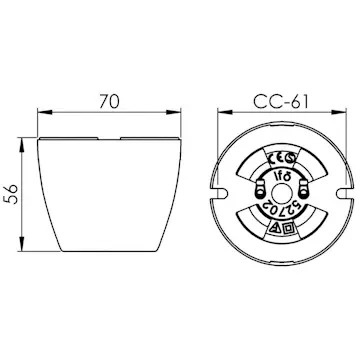 Fotlamphållare Ifö Electric Rak E27 IP20
