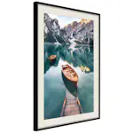 Poster Artgeist Affisch Boats In Dolomites