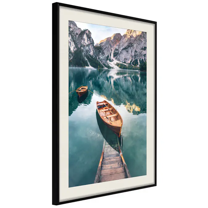 Poster Artgeist Affisch Boats In Dolomites