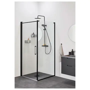 Duschhörn Noro Frost Concept Klarglas Svart