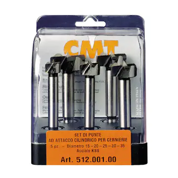 Gångjärnsborr CMT Orange Tools Set KS 15-35/90 mm K10