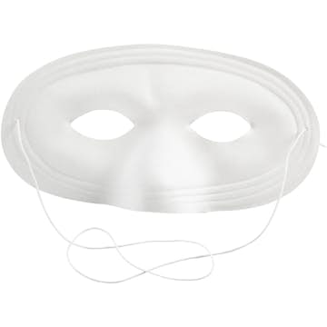 Halvmasker Creativ Company Vit 10x17,5 cm 1 St