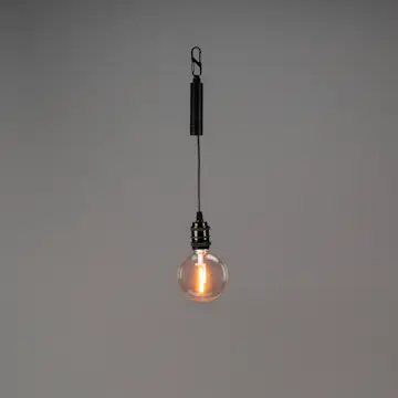 Uppladdningsbar LED-Lampa Gnojsö Konstsmide ink Takupphängning Amber Timer 6h