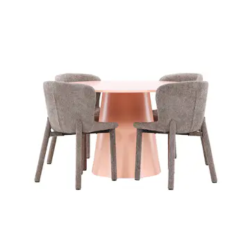 Matgrupp Venture Home Lanzo Ø120 cm med 4st Astoria Matstolar