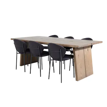 Matgrupp Venture Home Lotus med 6 Valor Stolar