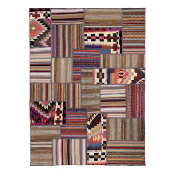 Persisk Patchworkmatta Arkiio Shiraz/Azerbajdzjan Flerfärgad 146x203