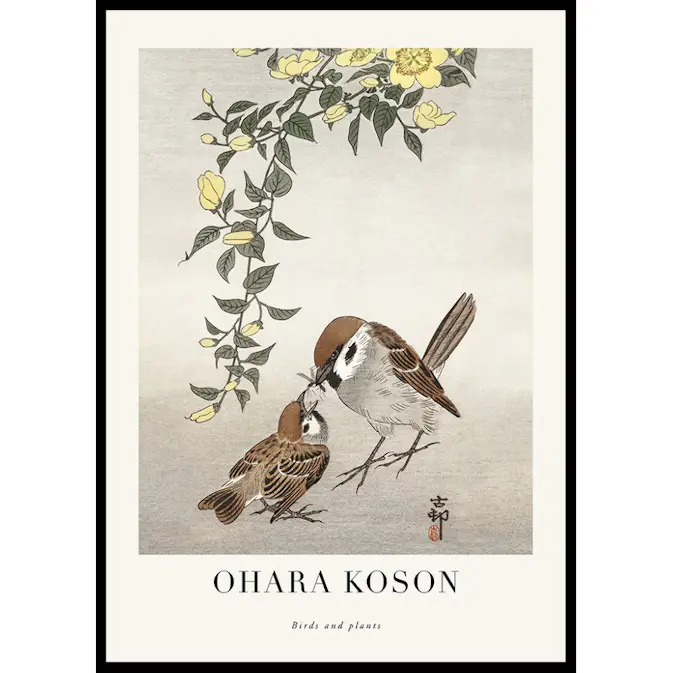 Poster Gallerix Birds And Plants No2 By Ohara Koson