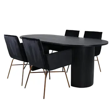 Matgrupp Venture Home Bianca med 4 Annika Stolar