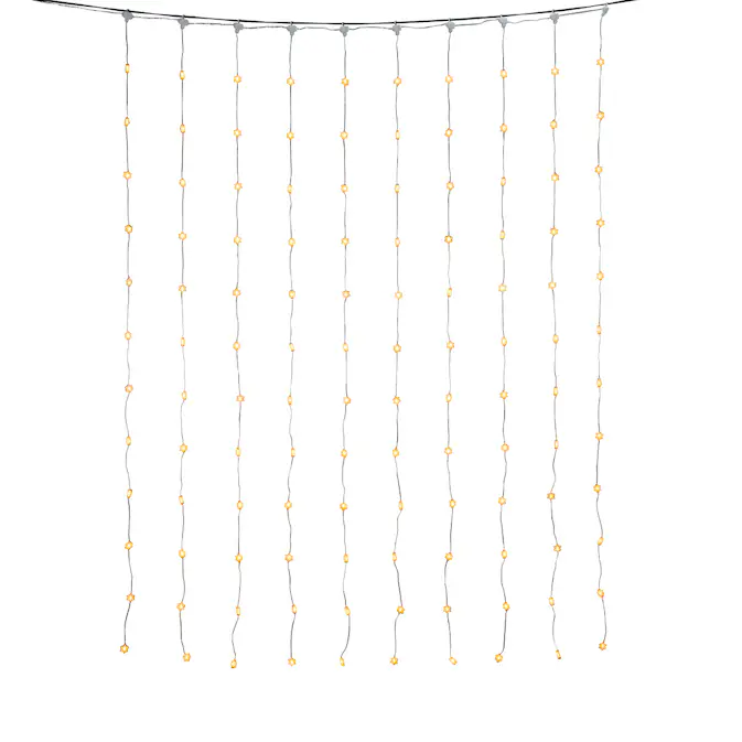 Ljusslinga Gnosjö Konstsmide Gardinslinga Snöflingor IP20