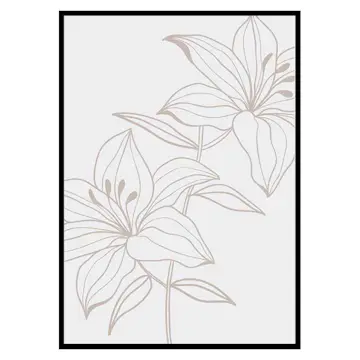 Poster Gallerix Line Art Flower No1