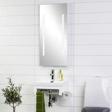 Möbelpaket Noro Touch med Sky Spegel Matt Vit