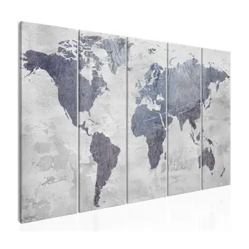 Tavla Arkiio Concrete World Map 5 delar