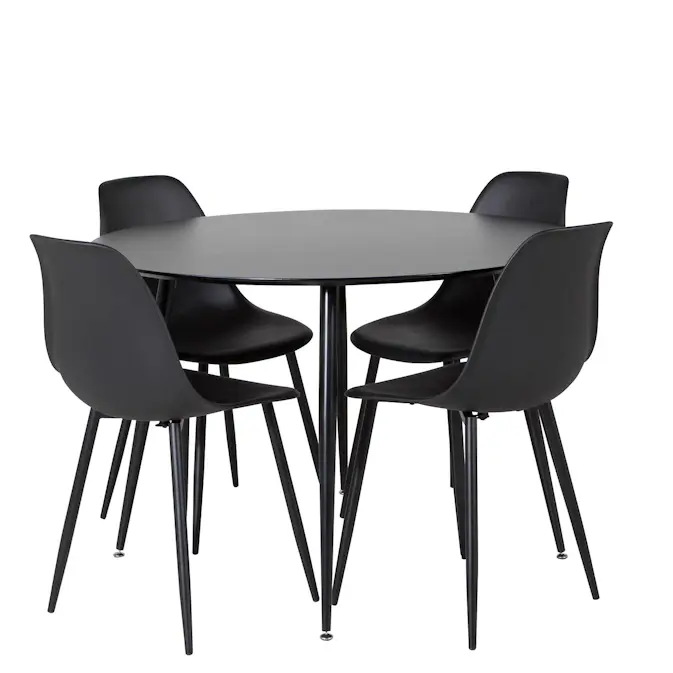 Matgrupp Venture Home Silvia med 4 Pop Stolar Runt