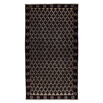 Persisk Matta Arkiio Beluch Creme/Svart 104x191
