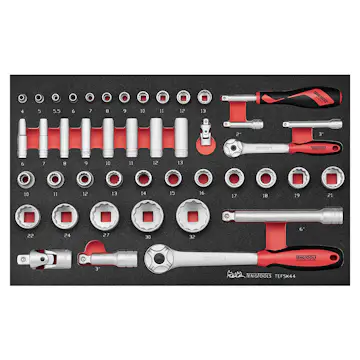 Hylsnyckelsats Teng Tools TEFSK44 44-Delar