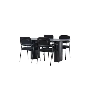 Matgrupp Venture Home Isolde med 4 st Yesterday stolar