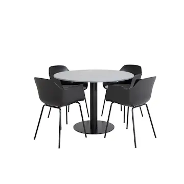 Matgrupp Venture Home Estelle med 4 Colombine Stolar