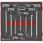 TX/TPX nyckelsats 7 delars med T-handtag Teng Tools TEDTX7