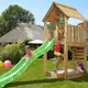 Lektorn Jungle Gym Cabin 2.1 Grön Rutschkana Trä