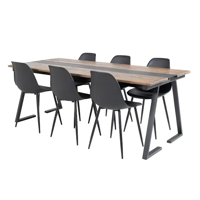 Matgrupp Venture Home Jane med 6 Pop Stolar