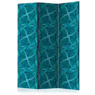 Rumsavdelare Skärmvägg Arkiio Geometric Turquoise 135x172 cm