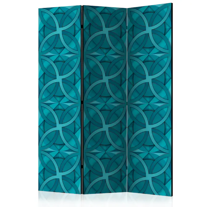 Rumsavdelare Skärmvägg Arkiio Geometric Turquoise 135x172 cm