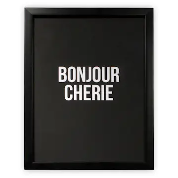 Tavla Art for the Home Bonjour Cherie