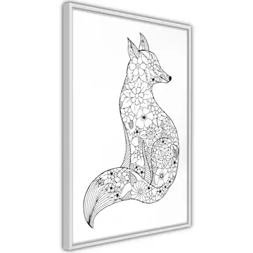 Poster Artgeist Affisch Flower Fox