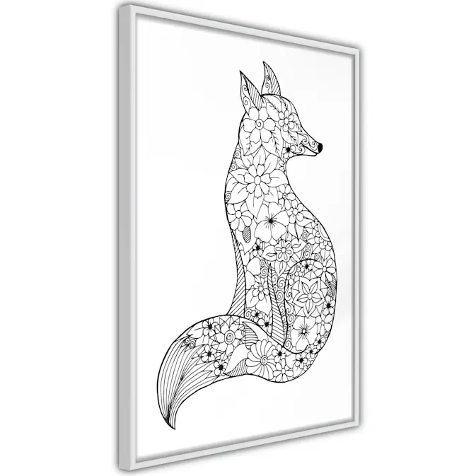 Poster Artgeist Affisch Flower Fox