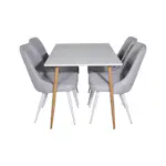 Matgrupp Basic Home Pontus Rektangulärt Matbord 120 cm med 4 Valera Matstol