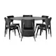 Matgrupp Bark Kopparbo Runt Matbord 150 cm med 6Jerup Matstol Svart