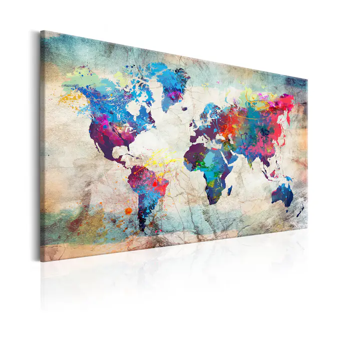 Tavla Arkiio World Map Colourful Madness