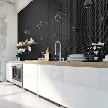 Kristallmosaik Arredo Blank Svart 30x30 cm