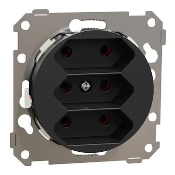 Vägguttag Elko One 3-vägs Euro Jordad Skruvanslutning