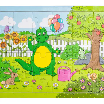 Pussel Teddykompaniet Bolibompa Draken I Trädgården 24 Bitar