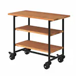 Planterings och Grillbord PLUS Urban Picnic ThermoWood Svart Underrede Med 2 hyllor