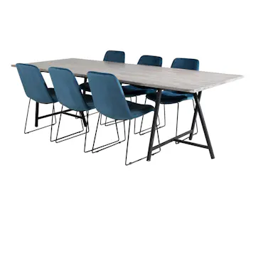 Matgrupp Venture Home Jenni med 6 Muscot Stolar